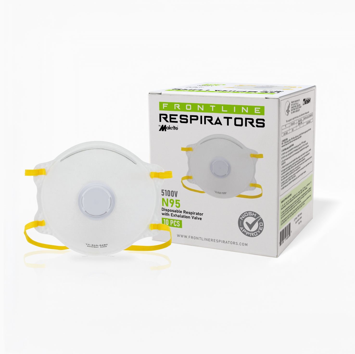 Frontline 5100V N95 Disposable Respirator with Exhalation Valve