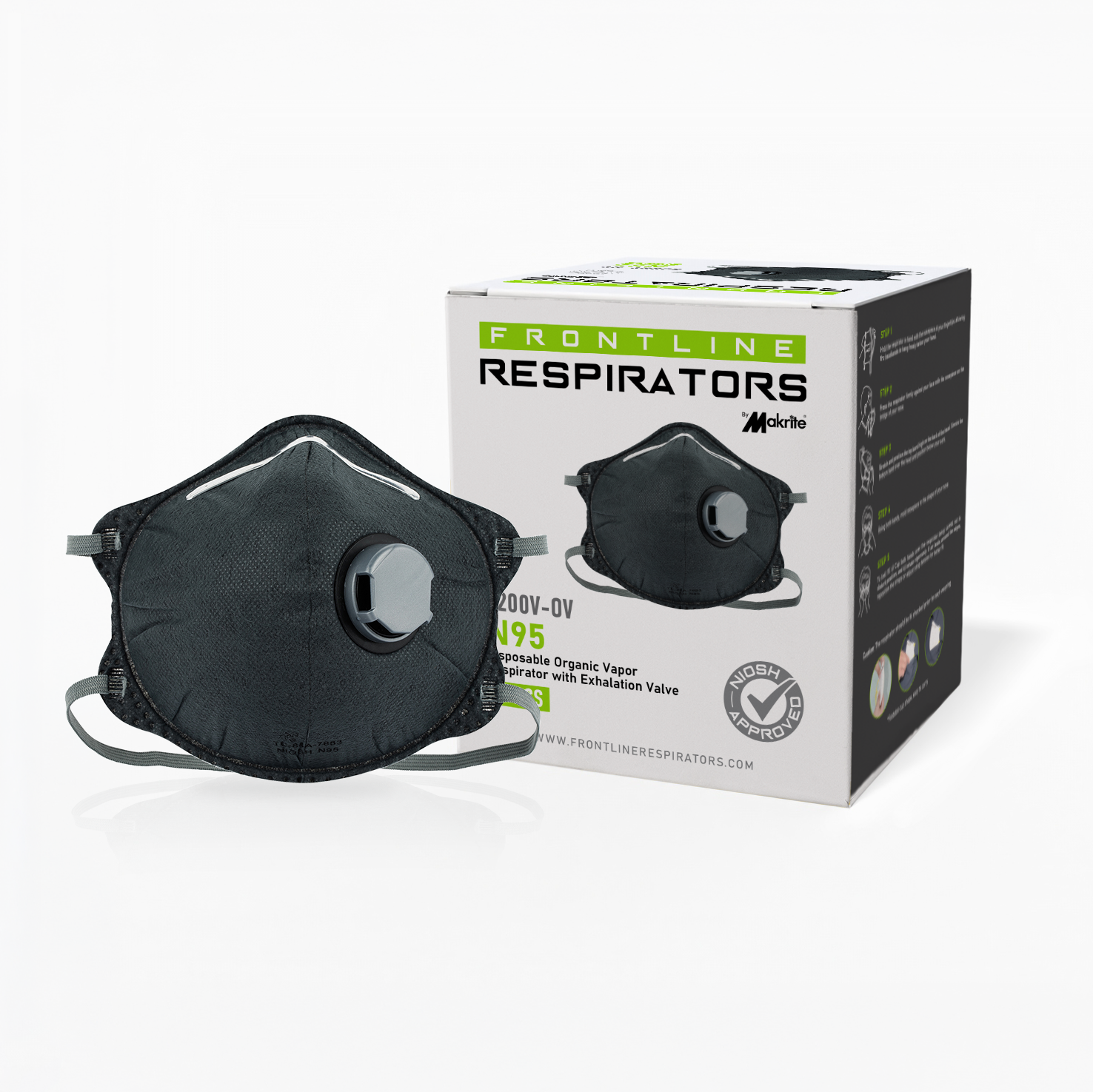 Frontline 5200V-OV N95 Disposable Organic Vapor Respirator with Exhalation Valve