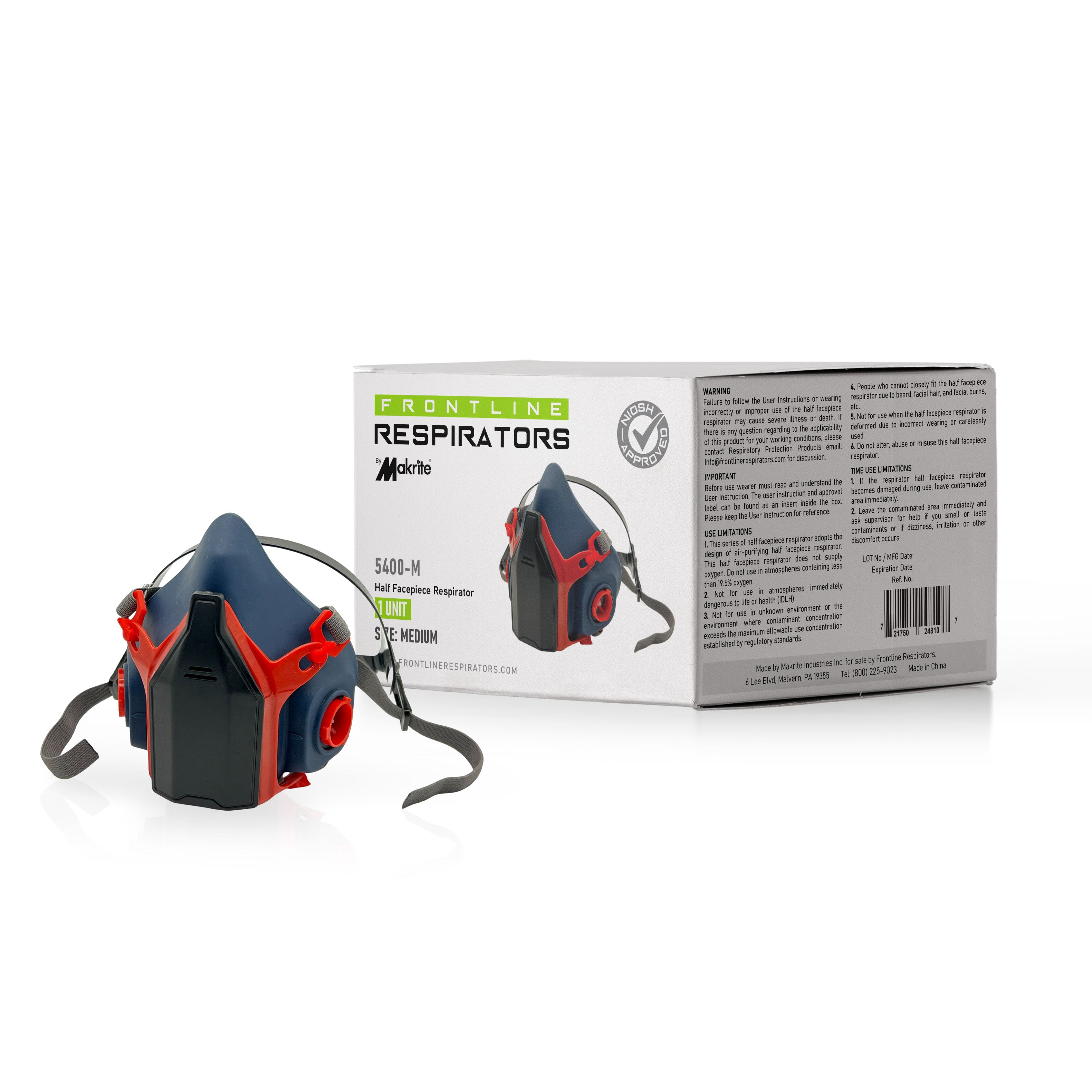 Frontline 5400 Half Mask Reusable Respirator