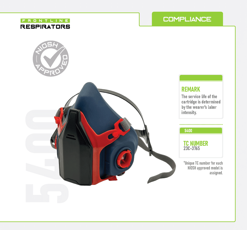 Frontline 5400 Half Mask Reusable Respirator